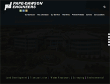 Tablet Screenshot of pape-dawson.com